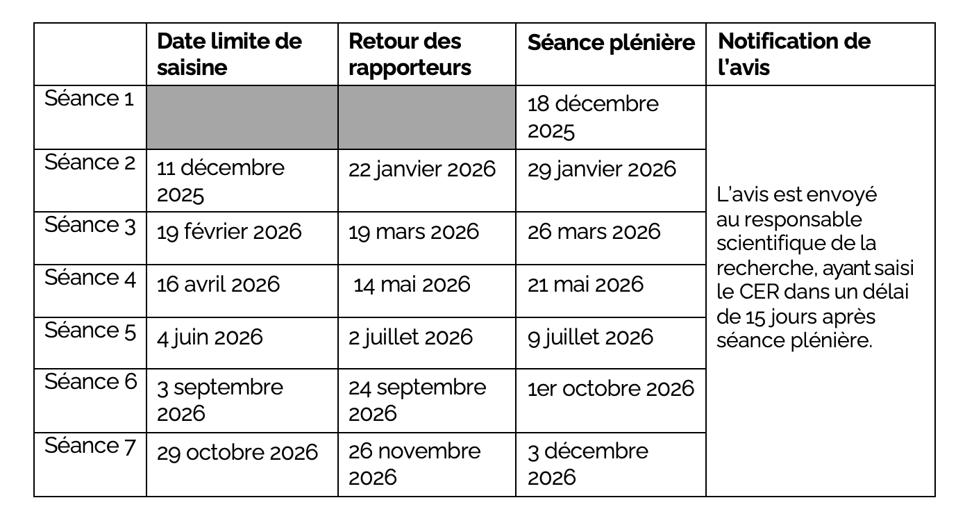 Calendrier CER CNAM 2526