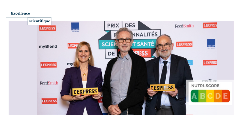 Mathilde Touvier et Serge Hercberg au Prix Prévention Santé de l'Express