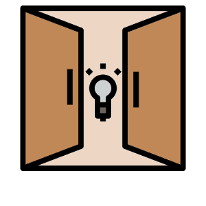 Open door - Copyright The Noun Project by Becris